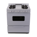Peerless Premier 30" Battery Spark Range in White BMK5X0OP Front