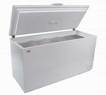 Solar powered DC 390 liter chest style freezer