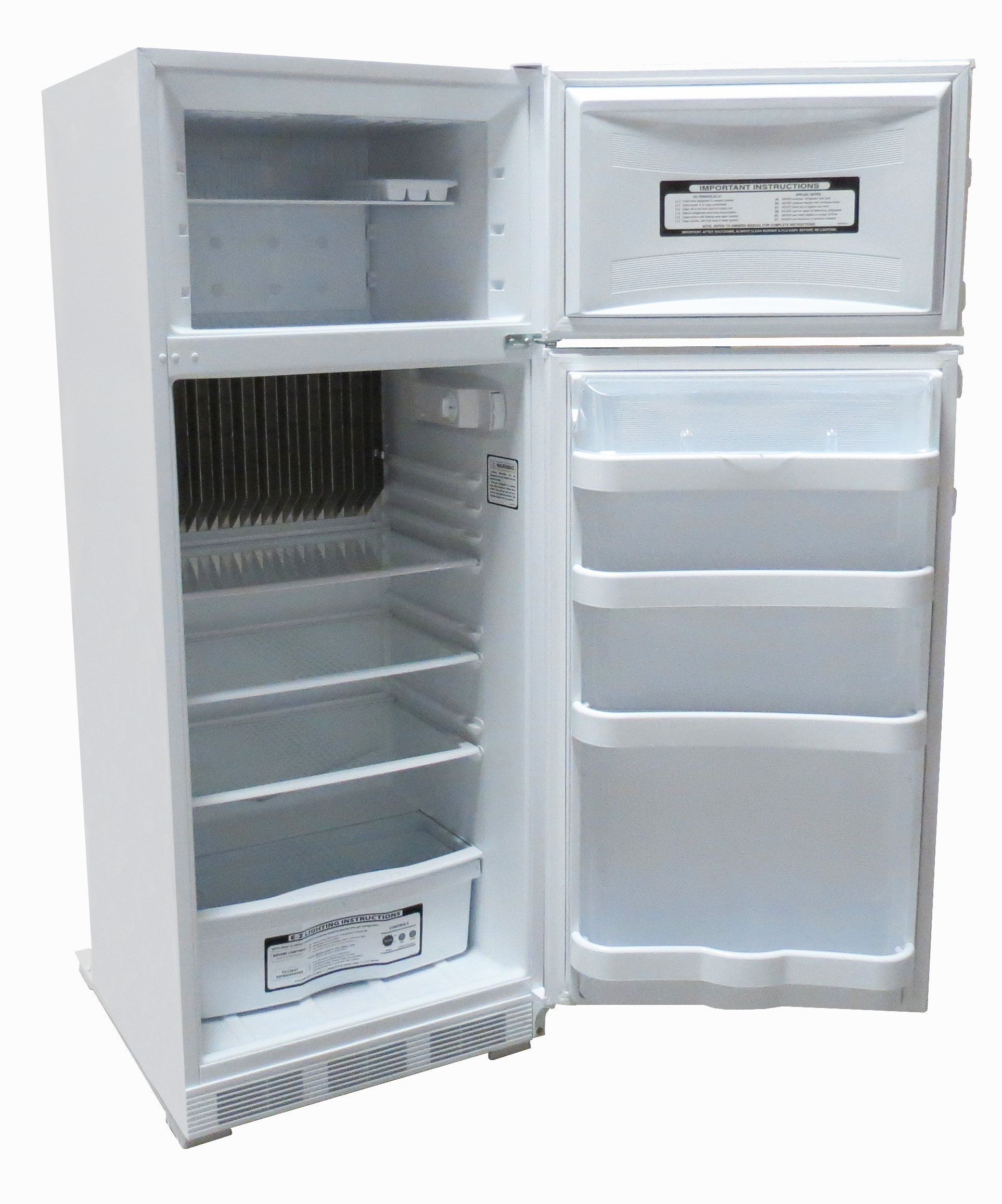 Small Propane Refrigerator EZ Freeze 10 Cubic Foot White