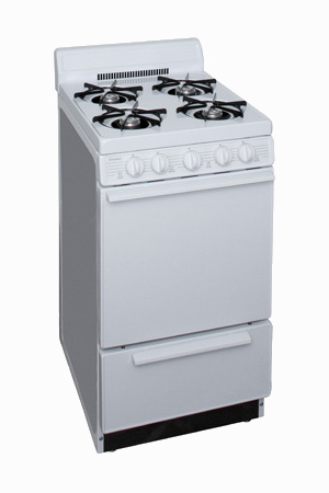 4 burner range in white