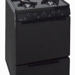 black 4 burner range