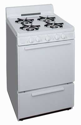 white 4 burner range