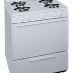 4 burner propane range in white