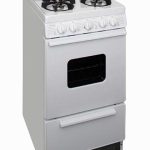range with 4 sealed burners in white