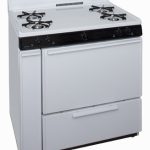 White 4 burner stove with oven