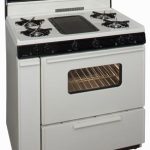 Bisque 4 burner middle griddle stove with oven
