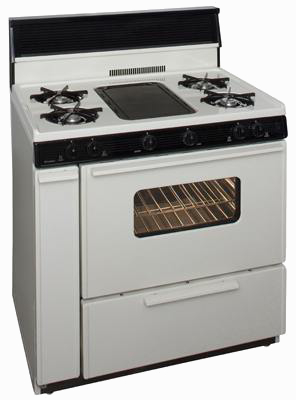 Bisque 4 burner middle griddle stove with oven