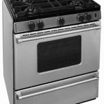 Island style stainless steel range 4 burners oven window