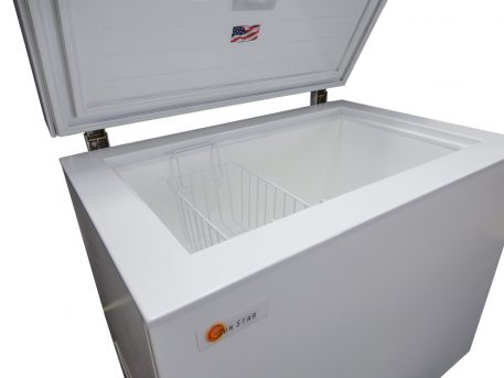 Solar chest freezer interior basket