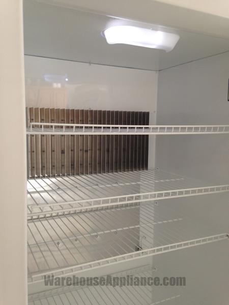 Interior light of this natural gas refrigerator is battery operated