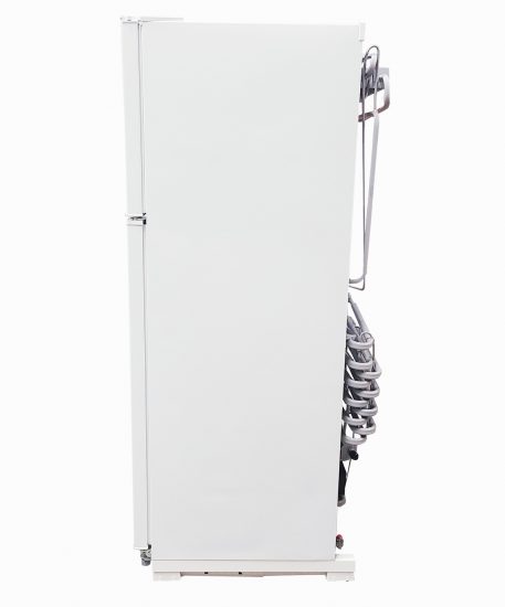 Side view of 14 cubic foot EZ Freeze fridge