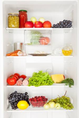 fully stocked propane refrigerator